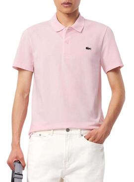 Polo Lacoste rosa regolare per uomo