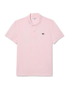 Polo Lacoste rosa regolare per uomo