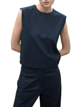 Top Ecoalf Hailey navy per donna