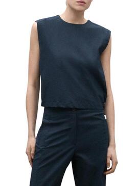 Top Ecoalf Hailey navy per donna