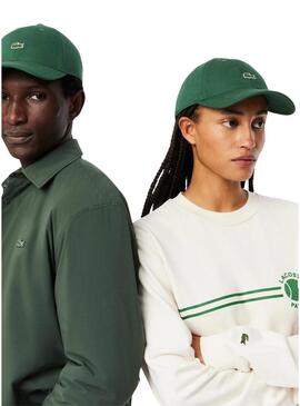 Cappello Lacoste Sarga Verde per Uomo e Donna