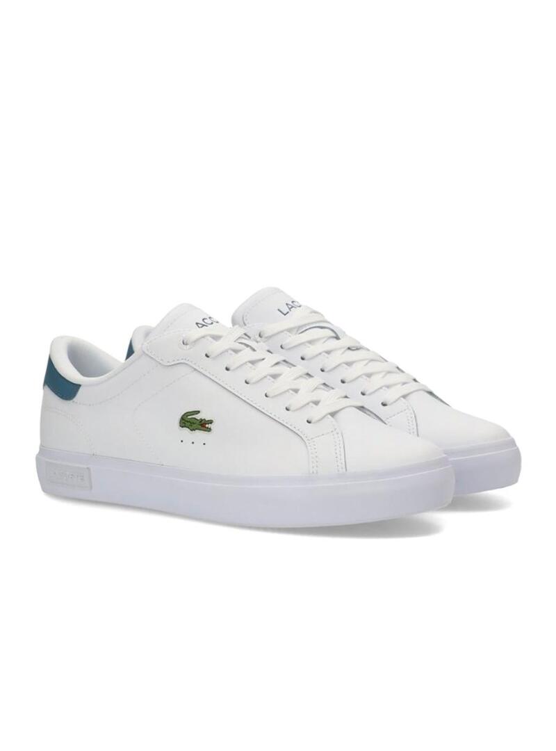 Sneakers Lacoste Powercourt bianche in pelle da uomo.