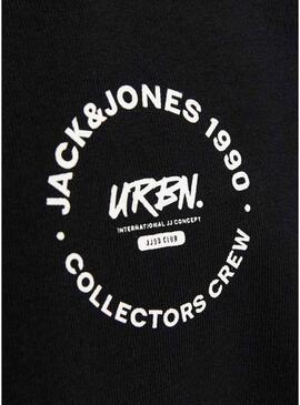 Felpa Jack and Jones Simon nera per uomo