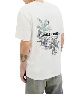 Maglietta Jack and Jones Hawaii beige per uomo