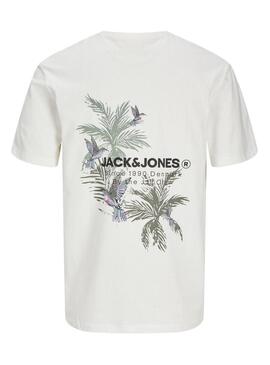 Maglietta Jack and Jones Hawaii beige per uomo