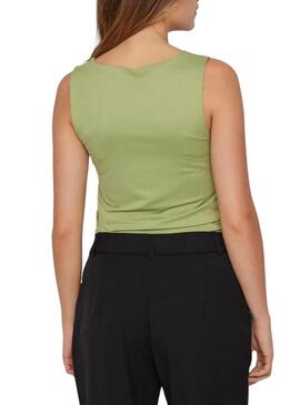 Top Vila Kenza verde per donna