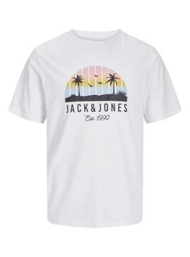 Maglietta Jack and Jones Palm bianca per uomo