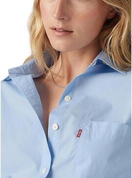 Camicia Levi's Harlie Boyfriend blu per donna