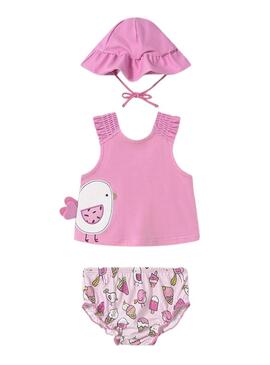 Set Mayoral 3 pezzi bagno rosa per bambini