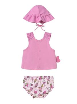 Set Mayoral 3 pezzi bagno rosa per bambini