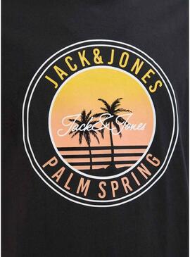 Maglietta Jack and Jones Palm nera per uomo