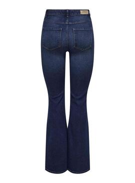 Pantaloni di jeans blu Henni per donna