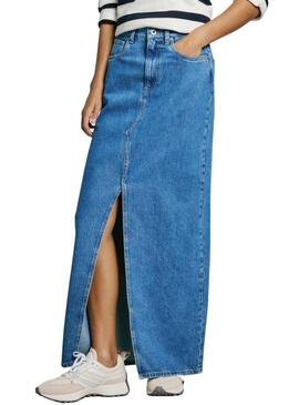 Gonna Pepe Jeans Maxi blu per donna