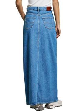 Gonna Pepe Jeans Maxi blu per donna