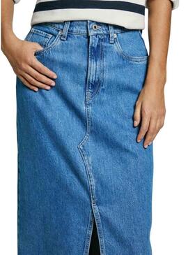 Gonna Pepe Jeans Maxi blu per donna