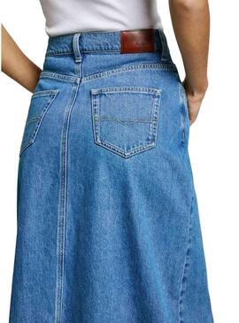 Gonna Pepe Jeans Maxi blu per donna