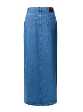 Gonna Pepe Jeans Maxi blu per donna