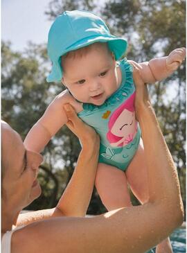 Costume da bagno e cappello Mayoral Sirena per bambini