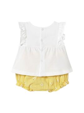 Set Mayoral short Sunny giallo per neonati