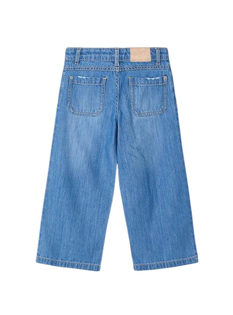 Pantaloni in denim blu Mayoral per bambina