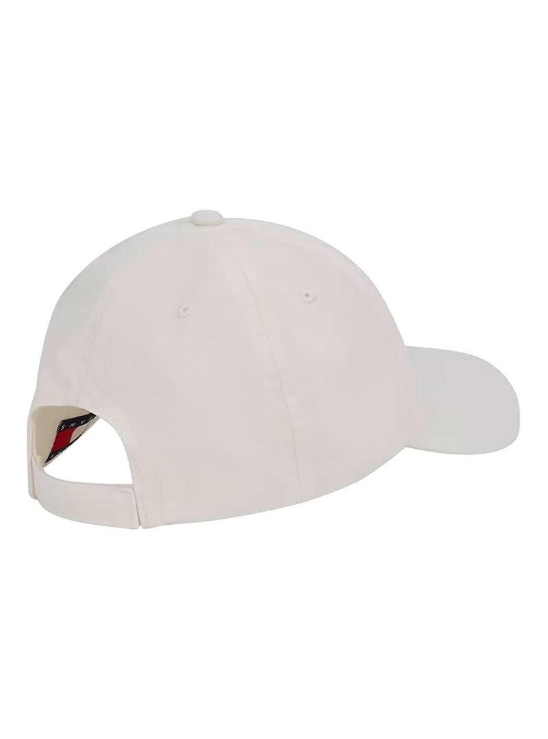 Cappellino Tommy Jeans Linear bianco per uomo e donna