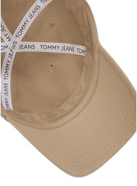 Cappello Tommy Jeans Linear beige per uomo e donna