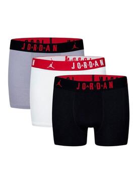 Pacco di tre boxer Jordan Flight Cotton multicolore per uomo