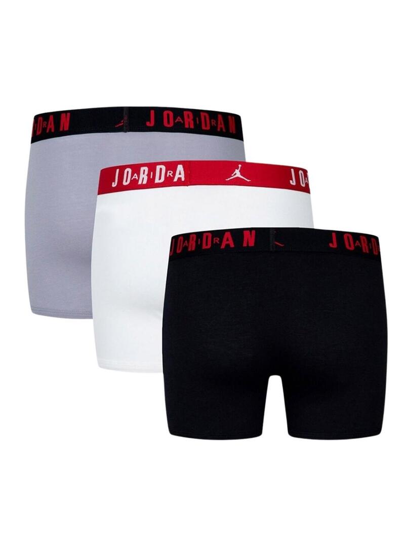 Pacco di tre boxer Jordan Flight Cotton multicolore per uomo