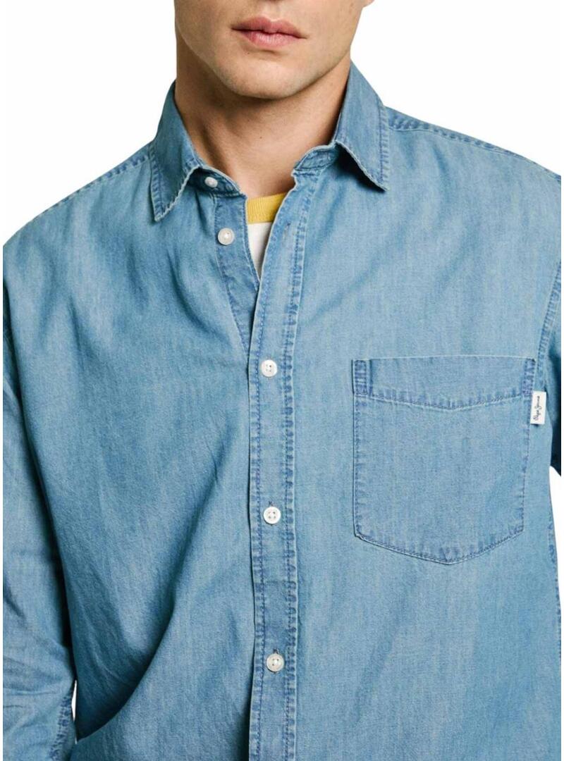 Camicia Pepe Jeans Classic Denim blu per uomo