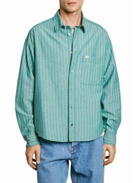 Camicia Pepe Jeans Chartres verde per uomo