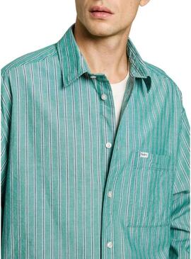 Camicia Pepe Jeans Chartres verde per uomo