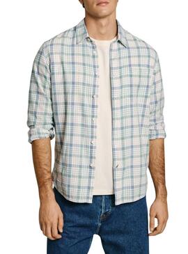 Camicia Pepe Jeans Aitor blu per uomo