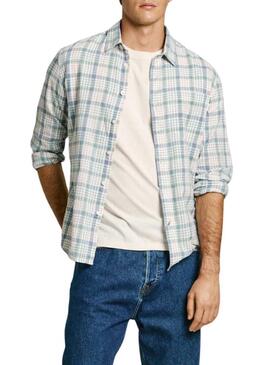 Camicia Pepe Jeans Aitor blu per uomo