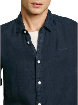 Camicia Pepe Jeans Arnau blu scuro per uomo