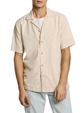 Camicia Pepe Jeans Ansel beige per uomo