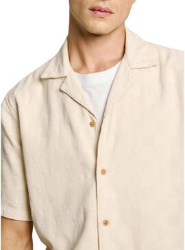 Camicia Pepe Jeans Ansel beige per uomo