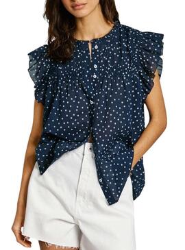 Blusa Pepe Jeans Dialla blu scuro per donna