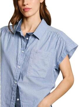 Camicia Pepe Jeans Dixit blu per donna