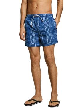 Costume da bagno Pepe Jeans Patchwork blu per uomo