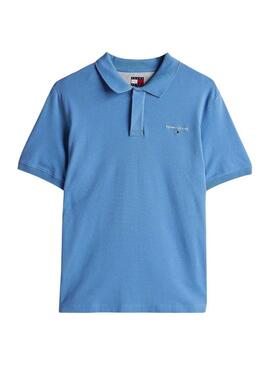 Polo Tommy Jeans Basic blu per uomo