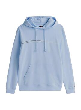 Felpa Tommy Jeans Entry blu per uomo