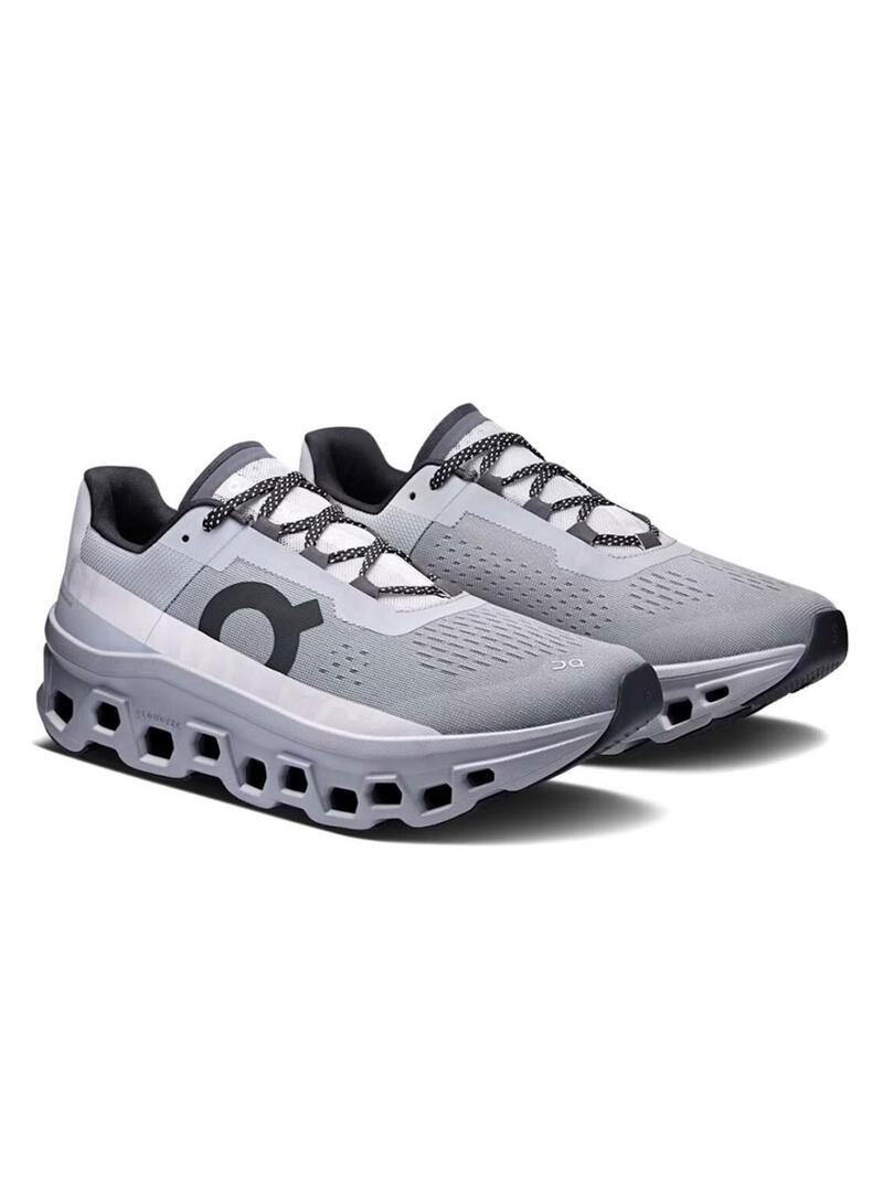 Scarpe da corsa On Running Cloudmonster grigie per uomo