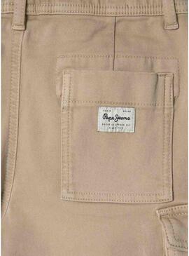 Bermuda Pepe Jeans Gymdigo beige per bambino