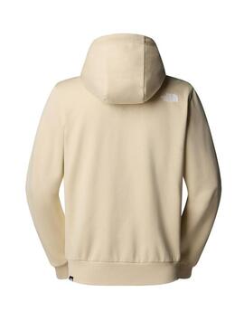 Felpa con zip integrale Simple Dome beige The North Face per uomo