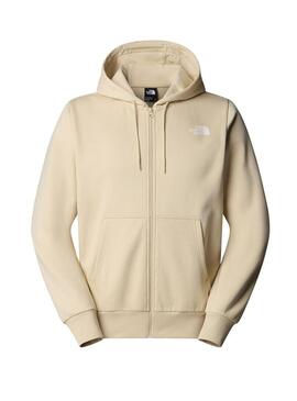 Felpa con zip integrale Simple Dome beige The North Face per uomo