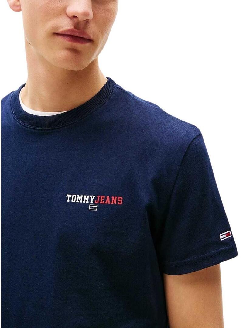 Maglietta Tommy Jeans DNA blu scuro per uomo