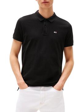 Polo Tommy Jeans Slim nero per uomo