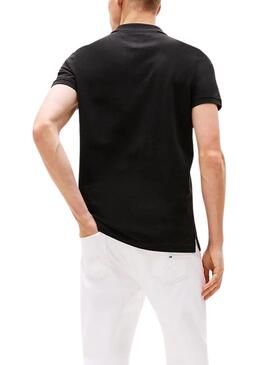 Polo Tommy Jeans Slim nero per uomo