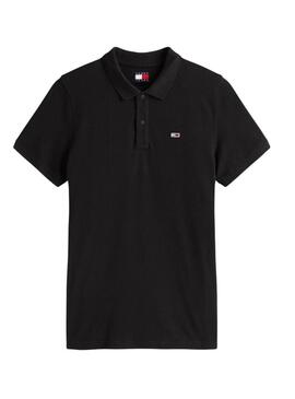 Polo Tommy Jeans Slim nero per uomo