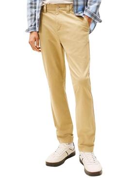 Pantaloni cinesi Tommy Jeans Austin beige per uomo